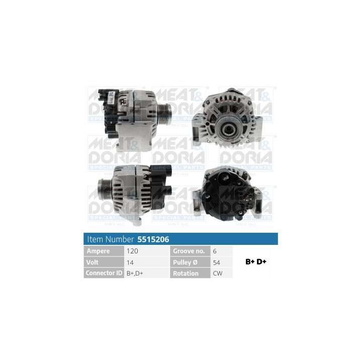 Kintamosios srovės generatorius MEAT & DORIA 5515206