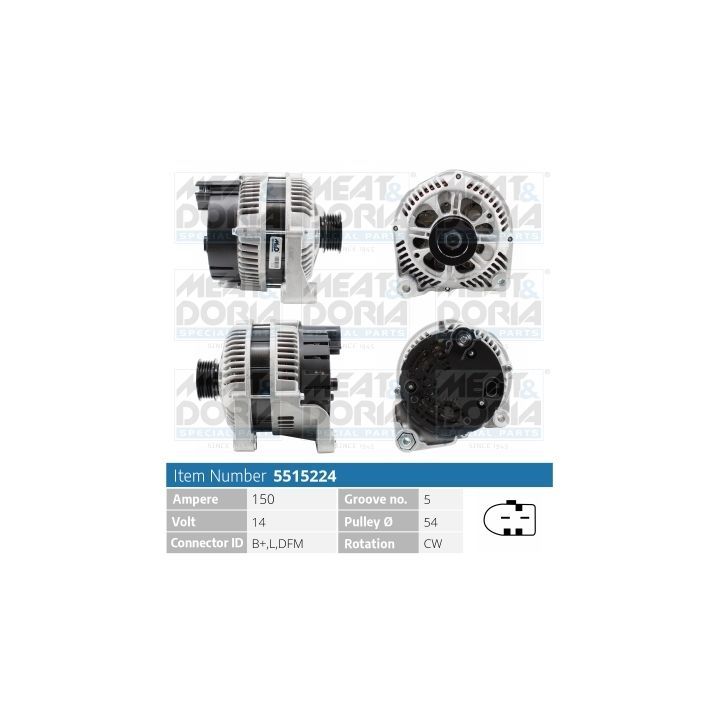 Kintamosios srovės generatorius MEAT & DORIA 5515224