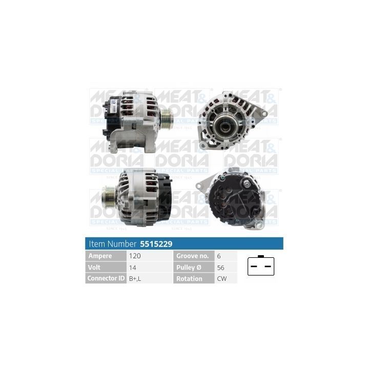 Kintamosios srovės generatorius MEAT & DORIA 5515229