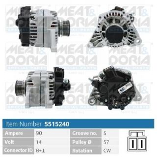 Kintamosios srovės generatorius MEAT & DORIA 5515240