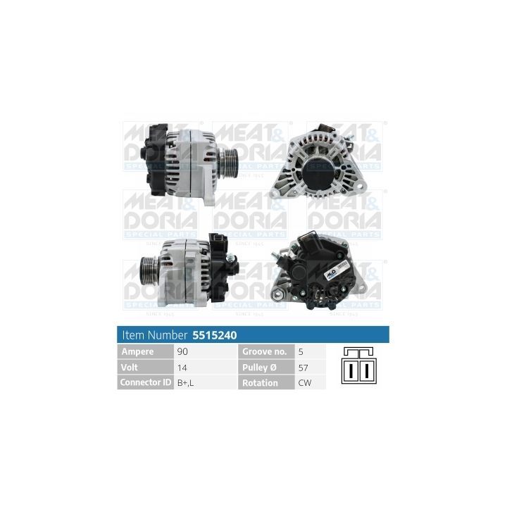Kintamosios srovės generatorius MEAT & DORIA 5515240