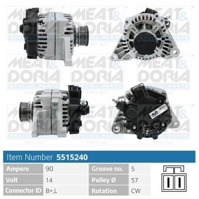Kintamosios srovės generatorius MEAT & DORIA 5515240