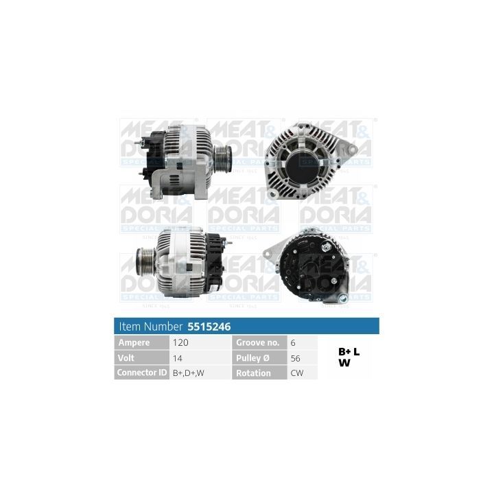 Kintamosios srovės generatorius MEAT & DORIA 5515246