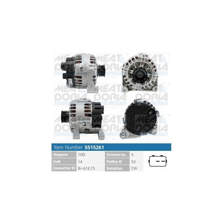 Kintamosios srovės generatorius MEAT & DORIA 5515261