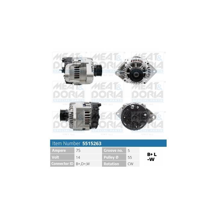 Kintamosios srovės generatorius MEAT & DORIA 5515263