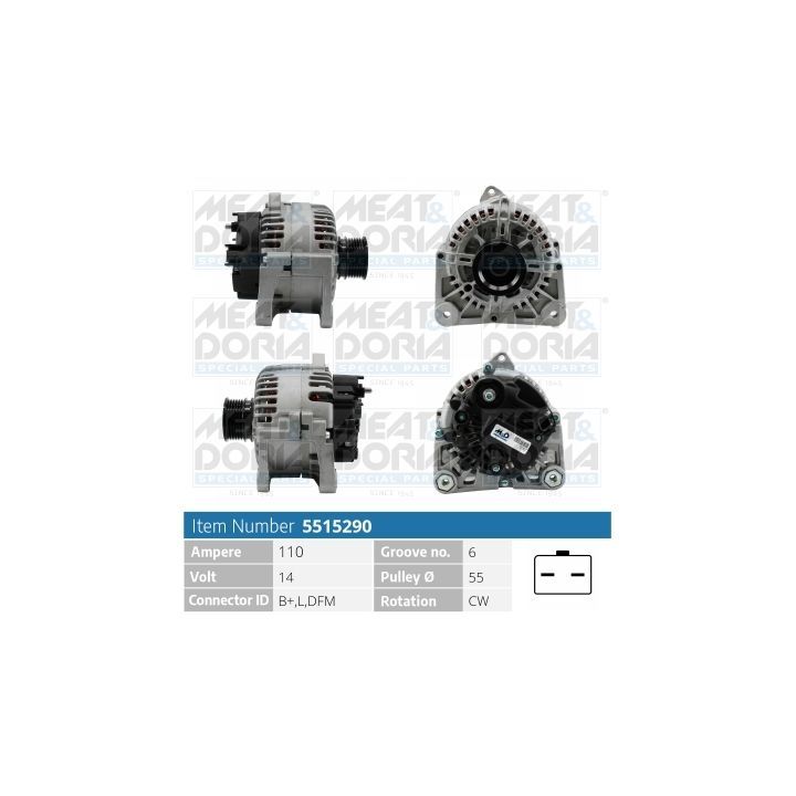 Kintamosios srovės generatorius MEAT & DORIA 5515290