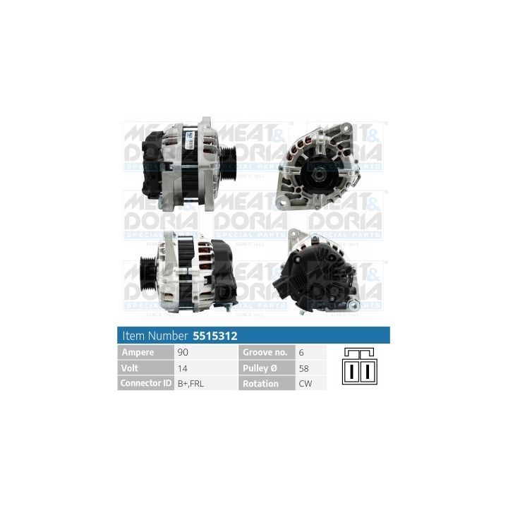 Kintamosios srovės generatorius MEAT & DORIA 5515312