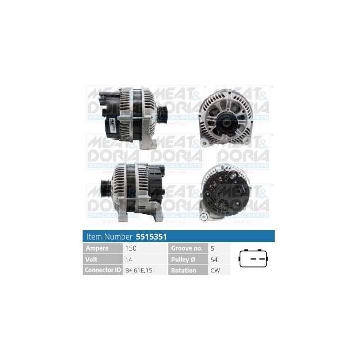 Kintamosios srovės generatorius MEAT & DORIA 5515351