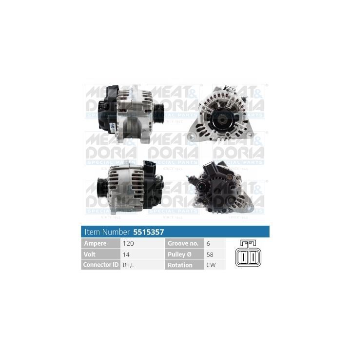 Kintamosios srovės generatorius MEAT & DORIA 5515357