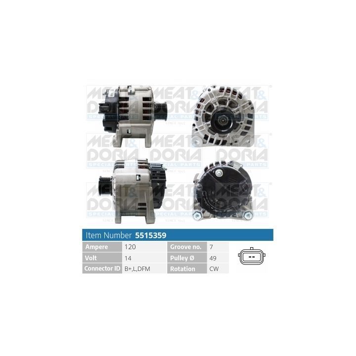 Kintamosios srovės generatorius MEAT & DORIA 5515359