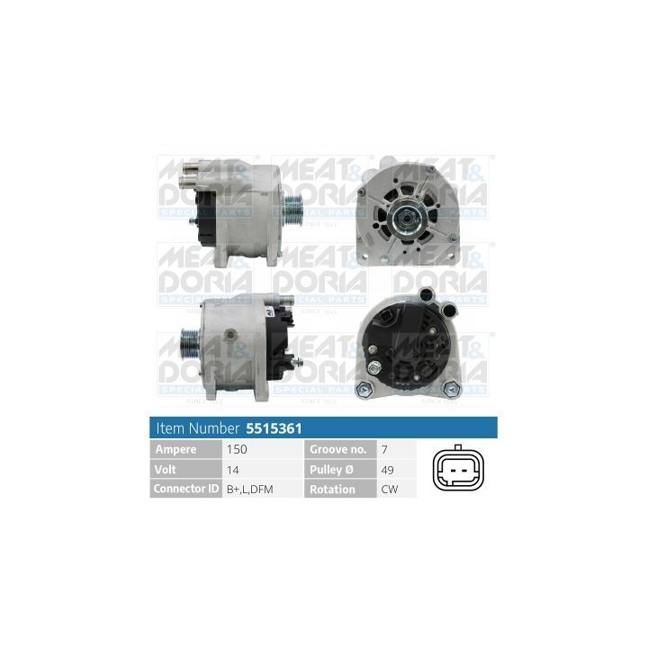 Kintamosios srovės generatorius MEAT & DORIA 5515361