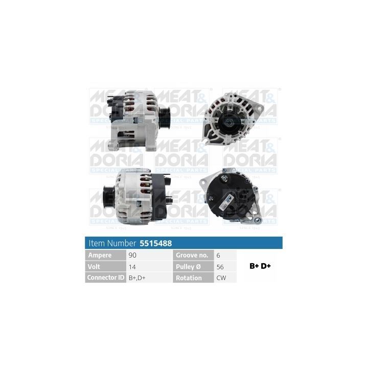 Kintamosios srovės generatorius MEAT & DORIA 5515488