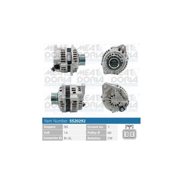 Kintamosios srovės generatorius MEAT & DORIA 5520292