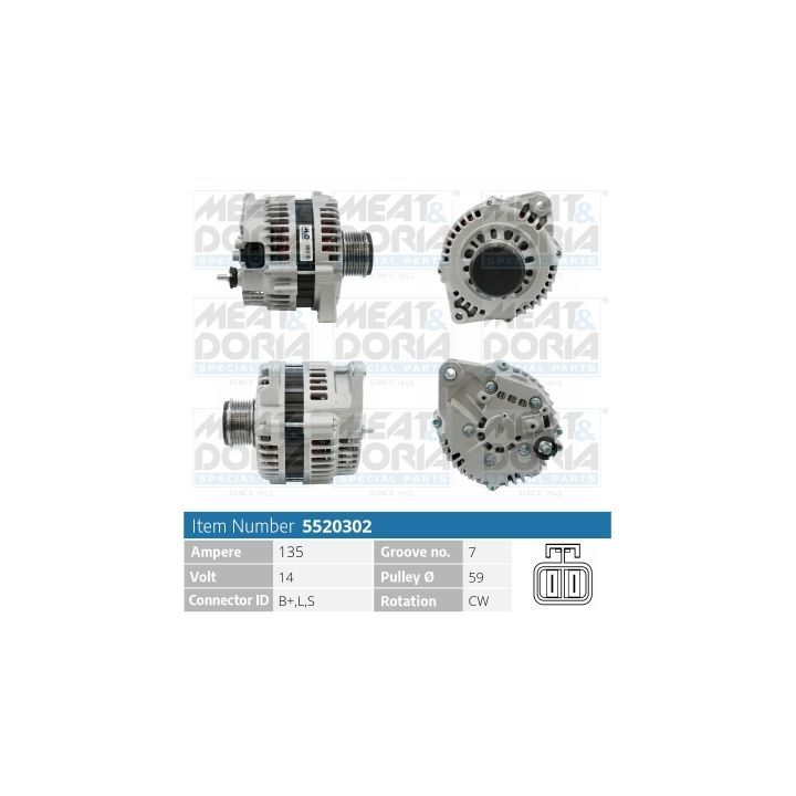 Kintamosios srovės generatorius MEAT & DORIA 5520302