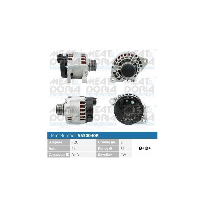 Kintamosios srovės generatorius MEAT & DORIA 5530040R