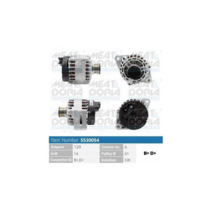 Kintamosios srovės generatorius MEAT & DORIA 5530054