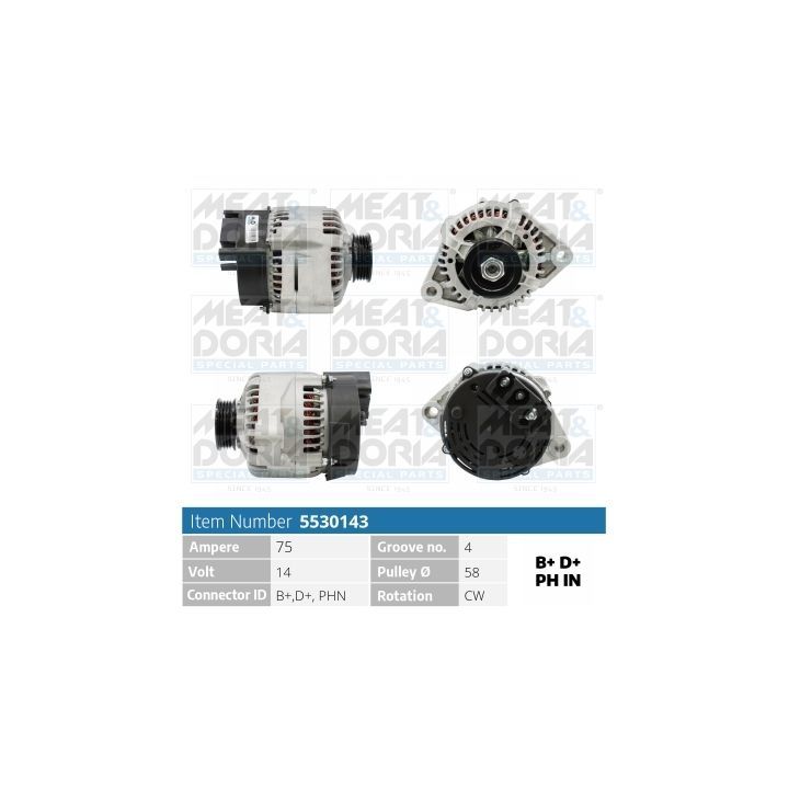 Kintamosios srovės generatorius MEAT & DORIA 5530143