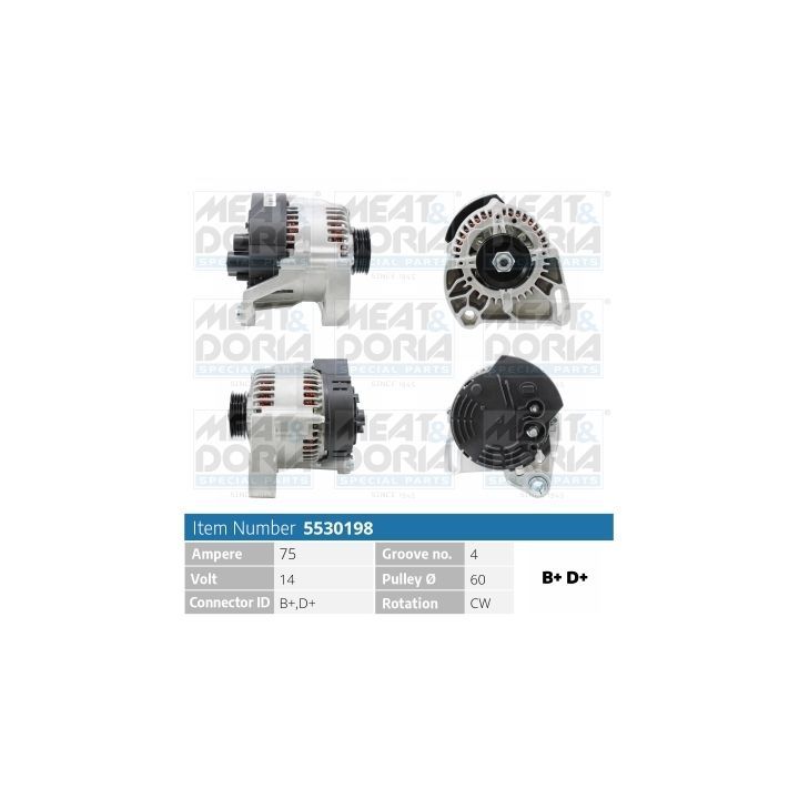 Kintamosios srovės generatorius MEAT & DORIA 5530198