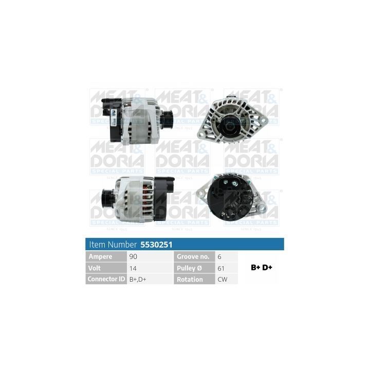 Kintamosios srovės generatorius MEAT & DORIA 5530251