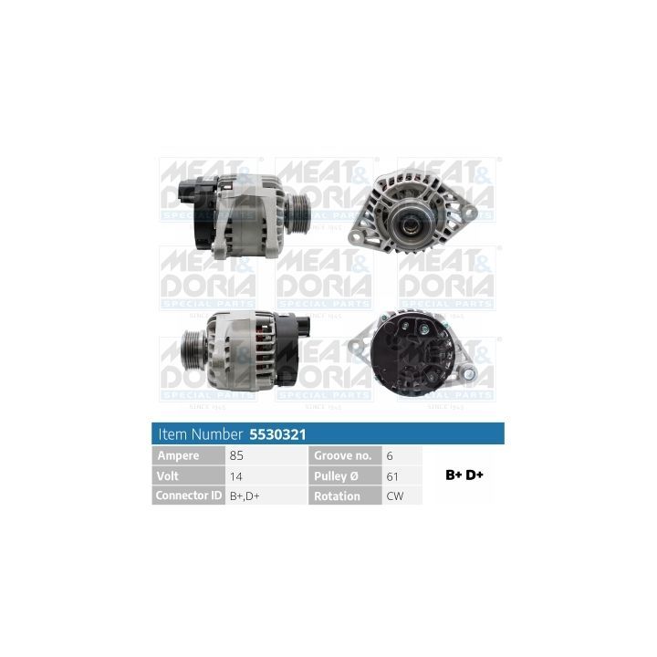 Kintamosios srovės generatorius MEAT & DORIA 5530321