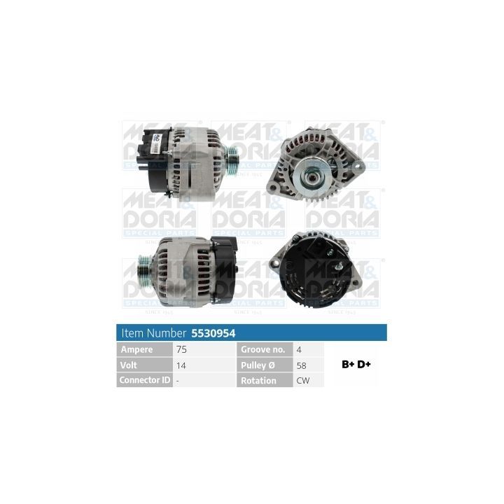 Kintamosios srovės generatorius MEAT & DORIA 5530954