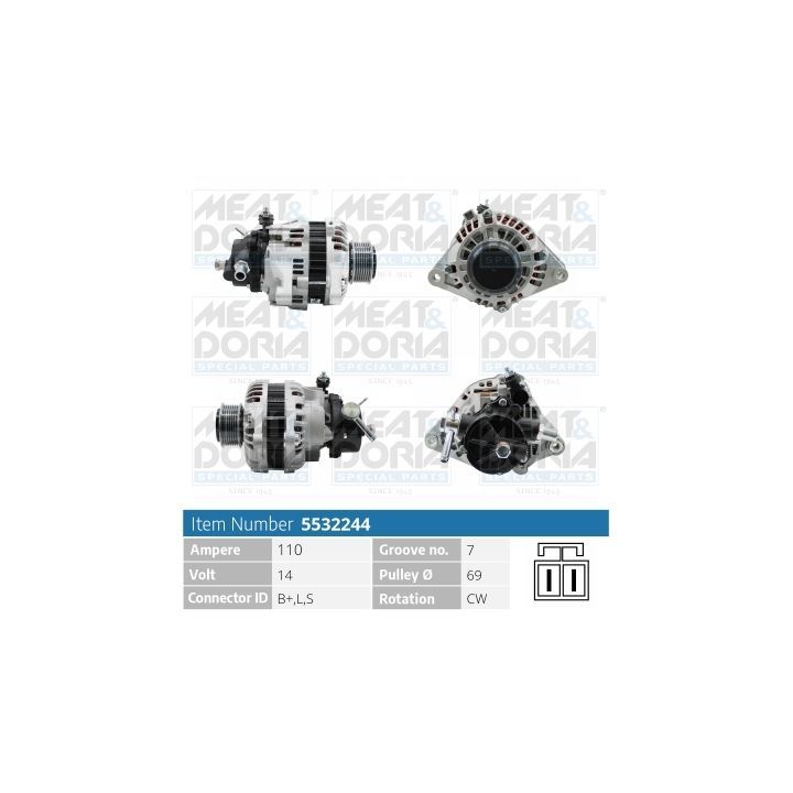 Kintamosios srovės generatorius MEAT & DORIA 5532244