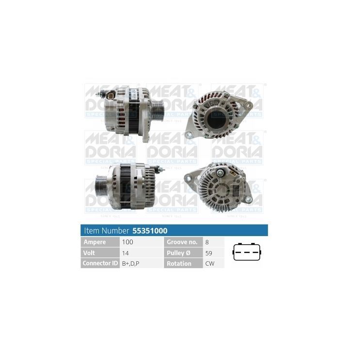 Kintamosios srovės generatorius MEAT & DORIA 55351000