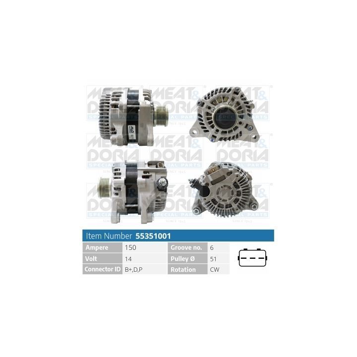 Kintamosios srovės generatorius MEAT & DORIA 55351001