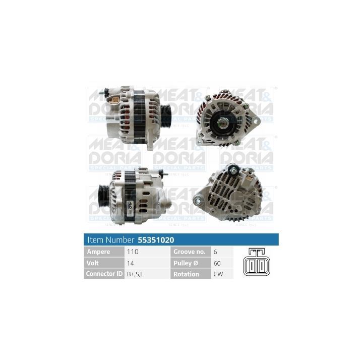 Kintamosios srovės generatorius MEAT & DORIA 55351020