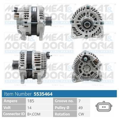 Kintamosios srovės generatorius MEAT & DORIA 5535464