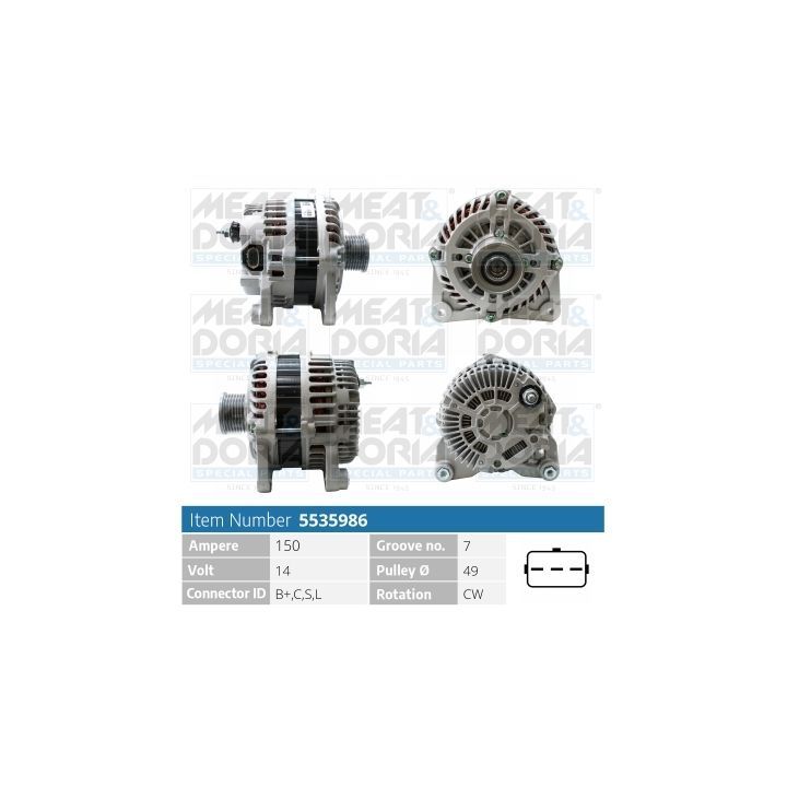 Kintamosios srovės generatorius MEAT & DORIA 5535986