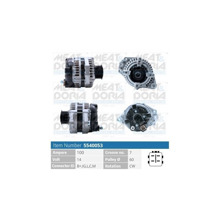 Kintamosios srovės generatorius MEAT & DORIA 5540053