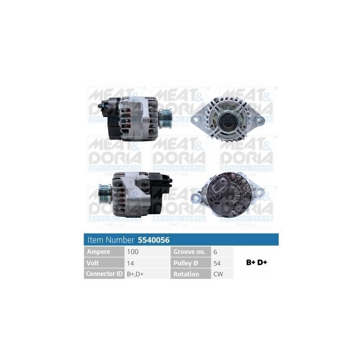 Kintamosios srovės generatorius MEAT & DORIA 5540056