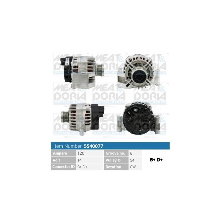 Kintamosios srovės generatorius MEAT & DORIA 5540077