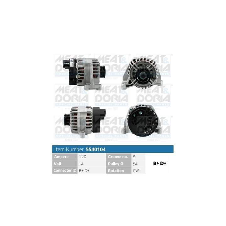 Kintamosios srovės generatorius MEAT & DORIA 5540104