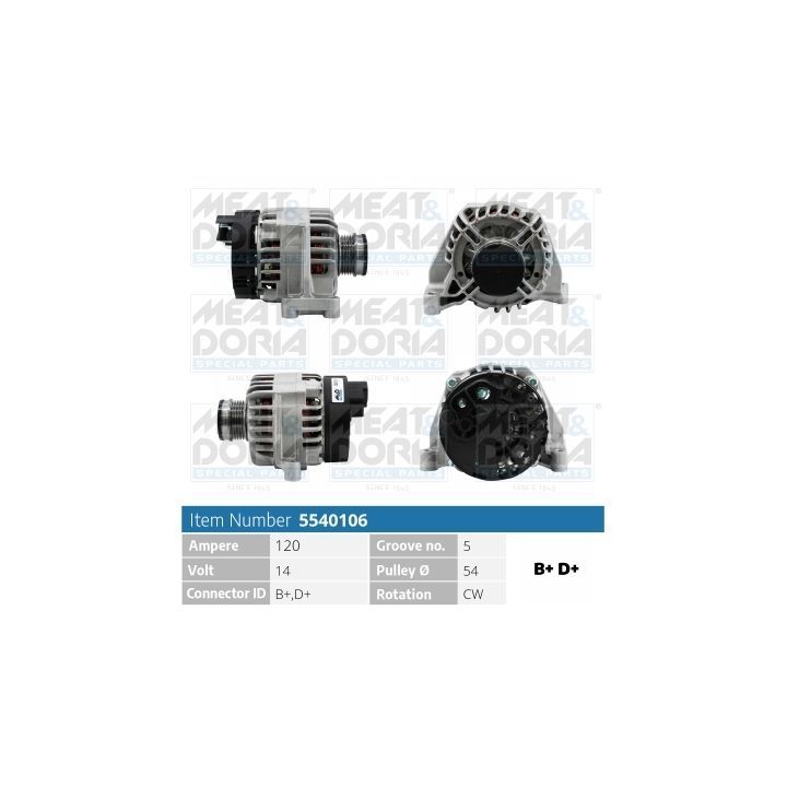 Kintamosios srovės generatorius MEAT & DORIA 5540106