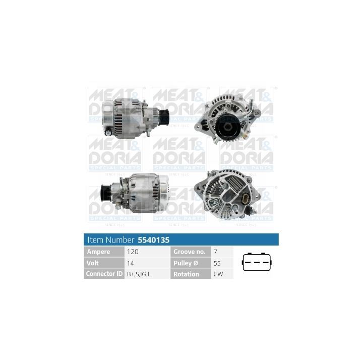 Kintamosios srovės generatorius MEAT & DORIA 5540135