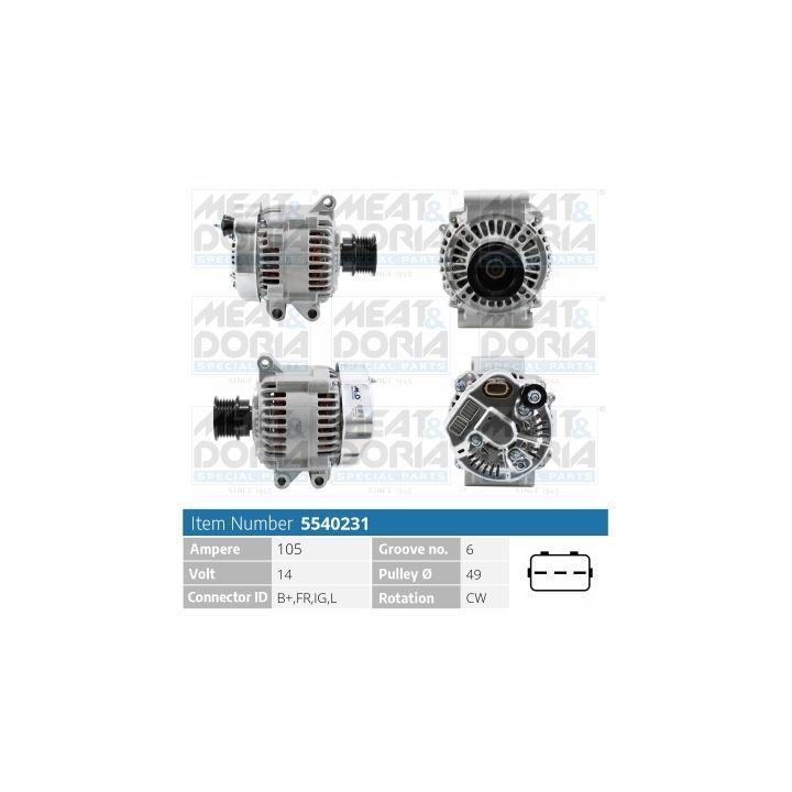 Kintamosios srovės generatorius MEAT & DORIA 5540231