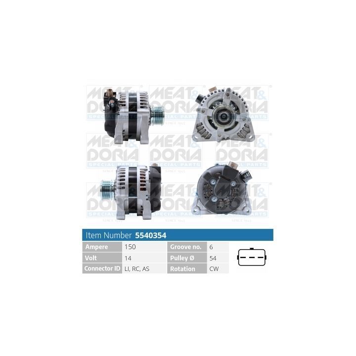 Kintamosios srovės generatorius MEAT & DORIA 5540354