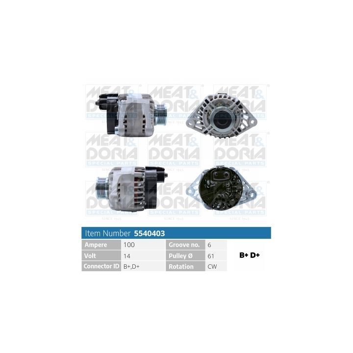 Kintamosios srovės generatorius MEAT & DORIA 5540403