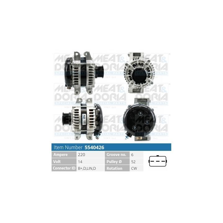 Kintamosios srovės generatorius MEAT & DORIA 5540426