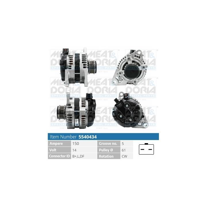 Kintamosios srovės generatorius MEAT & DORIA 5540434