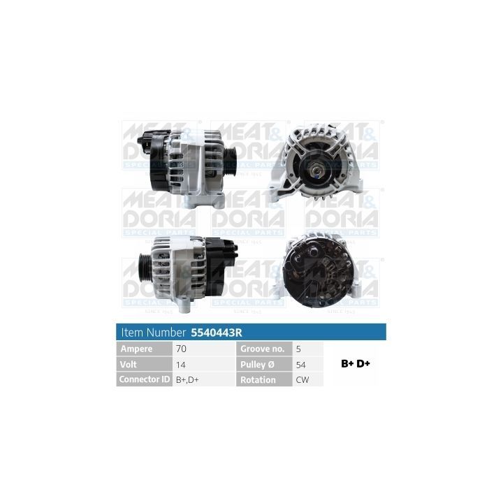 Kintamosios srovės generatorius MEAT & DORIA 5540443R