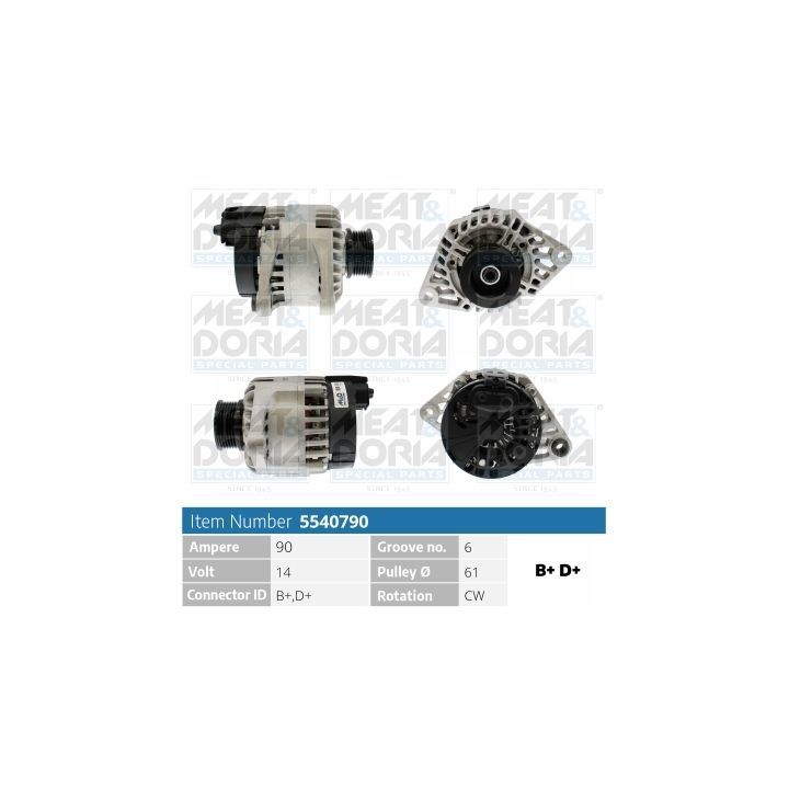 Kintamosios srovės generatorius MEAT & DORIA 5540790