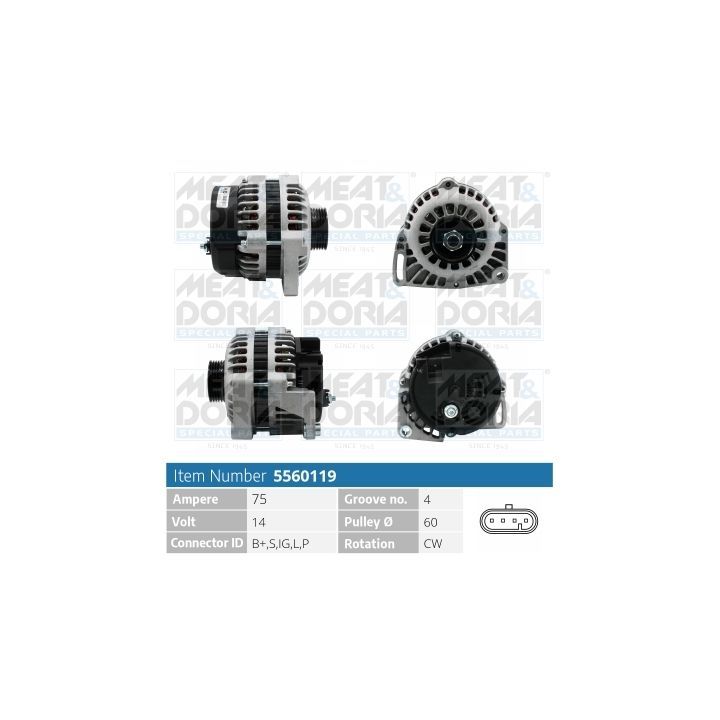 Kintamosios srovės generatorius MEAT & DORIA 5560119