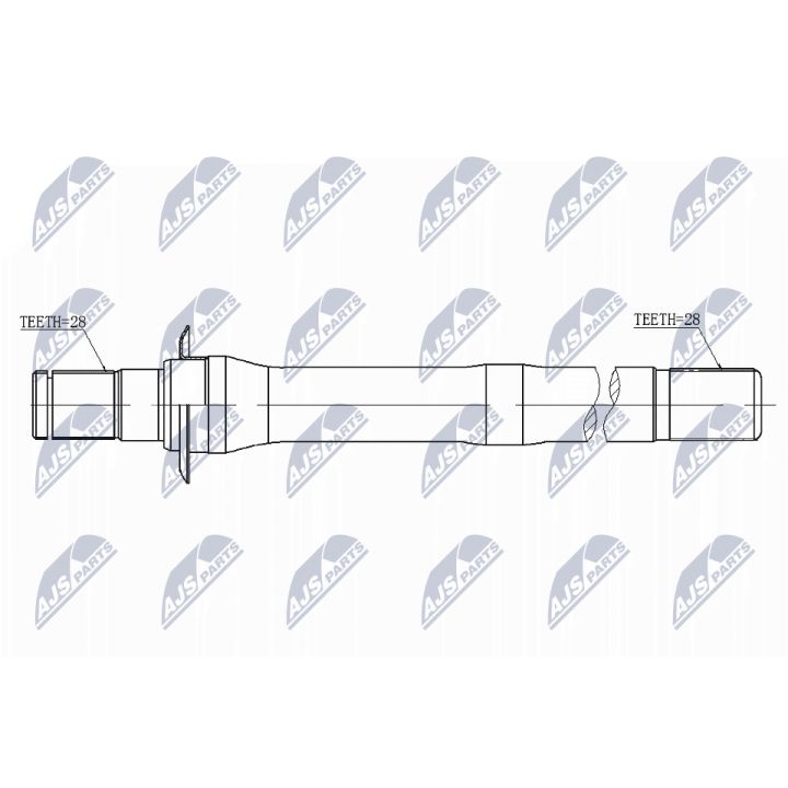 įstatomas velenas, diferencialas NTY NWP-HY-505