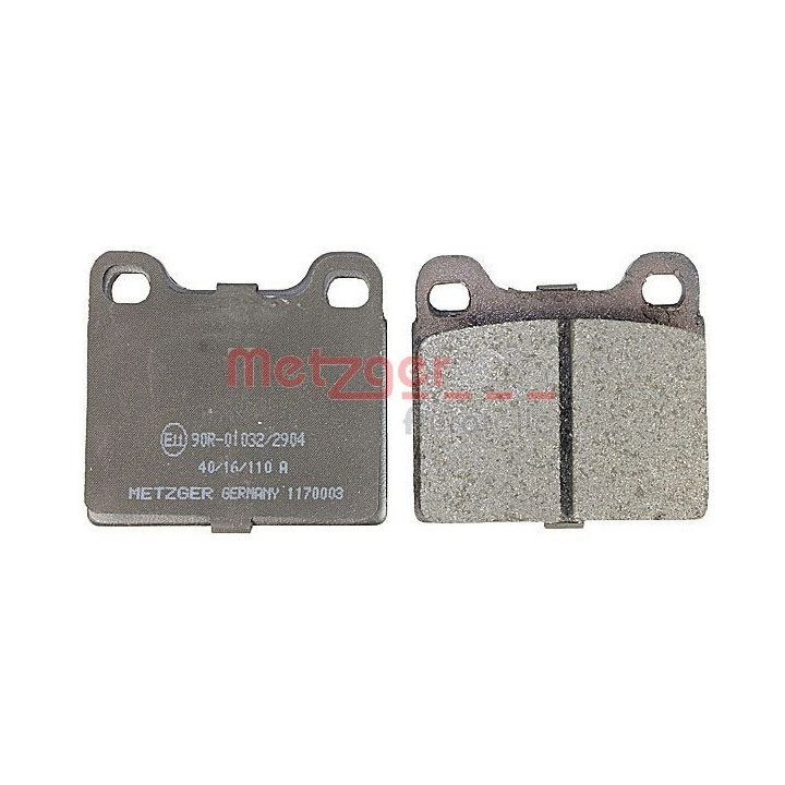 Stabdžių trinkelių rinkinys, diskinis stabdys METZGER 1170003