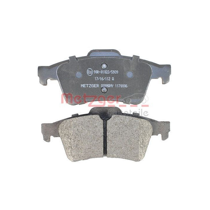 Stabdžių trinkelių rinkinys, diskinis stabdys METZGER 1170006