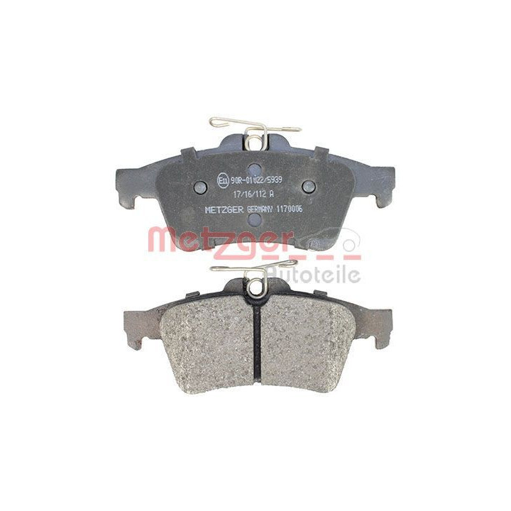 Stabdžių trinkelių rinkinys, diskinis stabdys METZGER 1170006