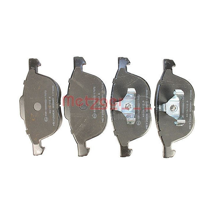 Stabdžių trinkelių rinkinys, diskinis stabdys METZGER 1170008